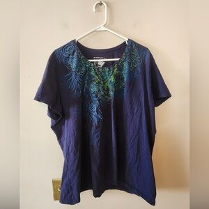 Just my size navy blue blouse size womens 4x